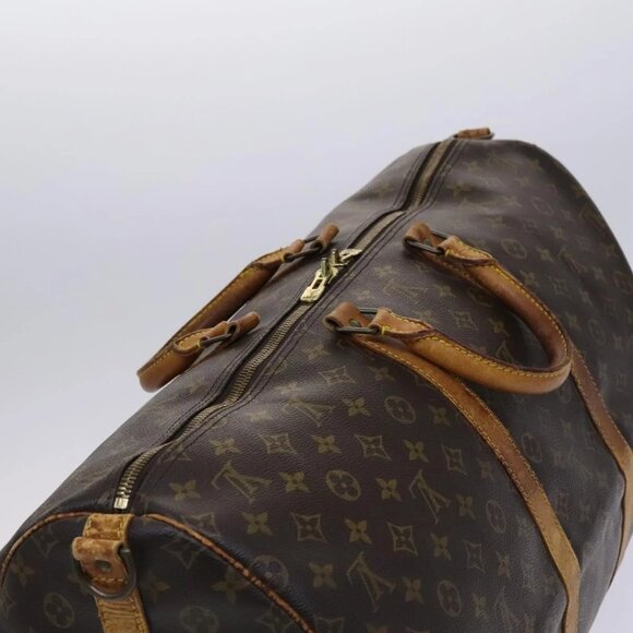 LOUIS VUITTON Monogram Keepall Bandouliere 55 Boston Bag - Picture 13 of 16